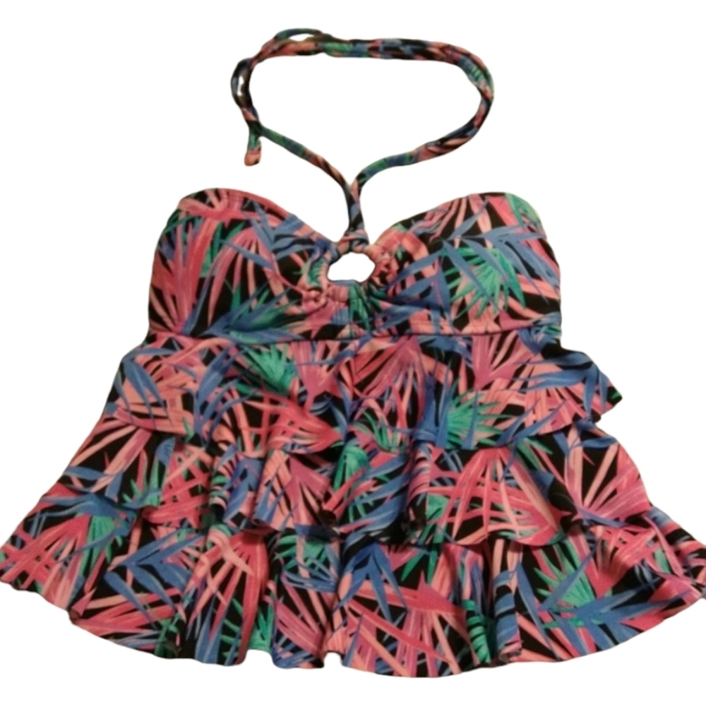 2/$20 Open back halter bathing suit top size small 4/6